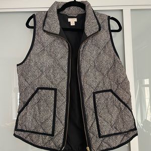 J. Crew black & white houndstooth vest